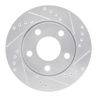 R1 Concepts EDZ-73024R Brake Rotor Drilled and Slotted Silver